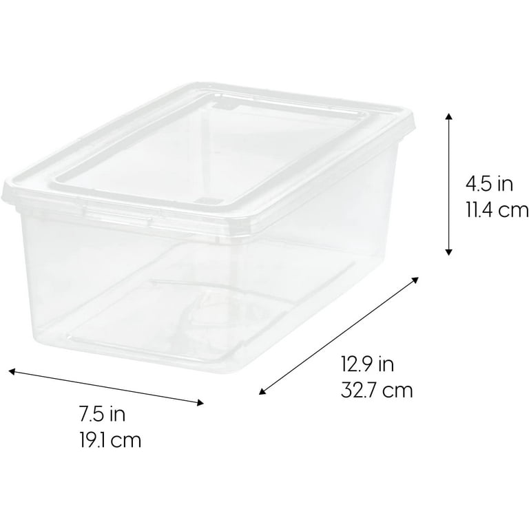 WYT 9 Quart Clear Storage Latch Bins with Lids/Handle, Plastic Clear  Stackable Box, 9-Liter (2 Pack)