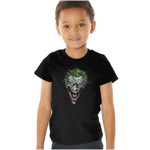 Batman Joker Kids T Shirt (3) for Youth Toddler Boys and Girls, Black
