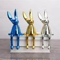 thumbnail image 1 of pitrice Sitting Rabbit Ornament Bunny Figurine for Bookshelf Living Room Bedroom Silver M, 1 of 9