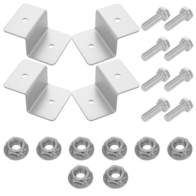 Minkissy 4Pcs Z Shaped Solar Panel Bracket for RV and Ground Power Stations 11.8X7.9X3.9in