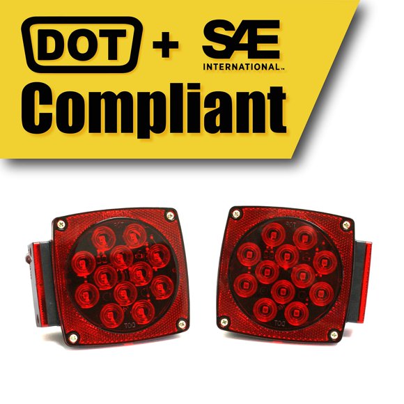 Luces traseras para remolque MAXXHAUL 70460 LED de 12 V (giro, parada y señal)
