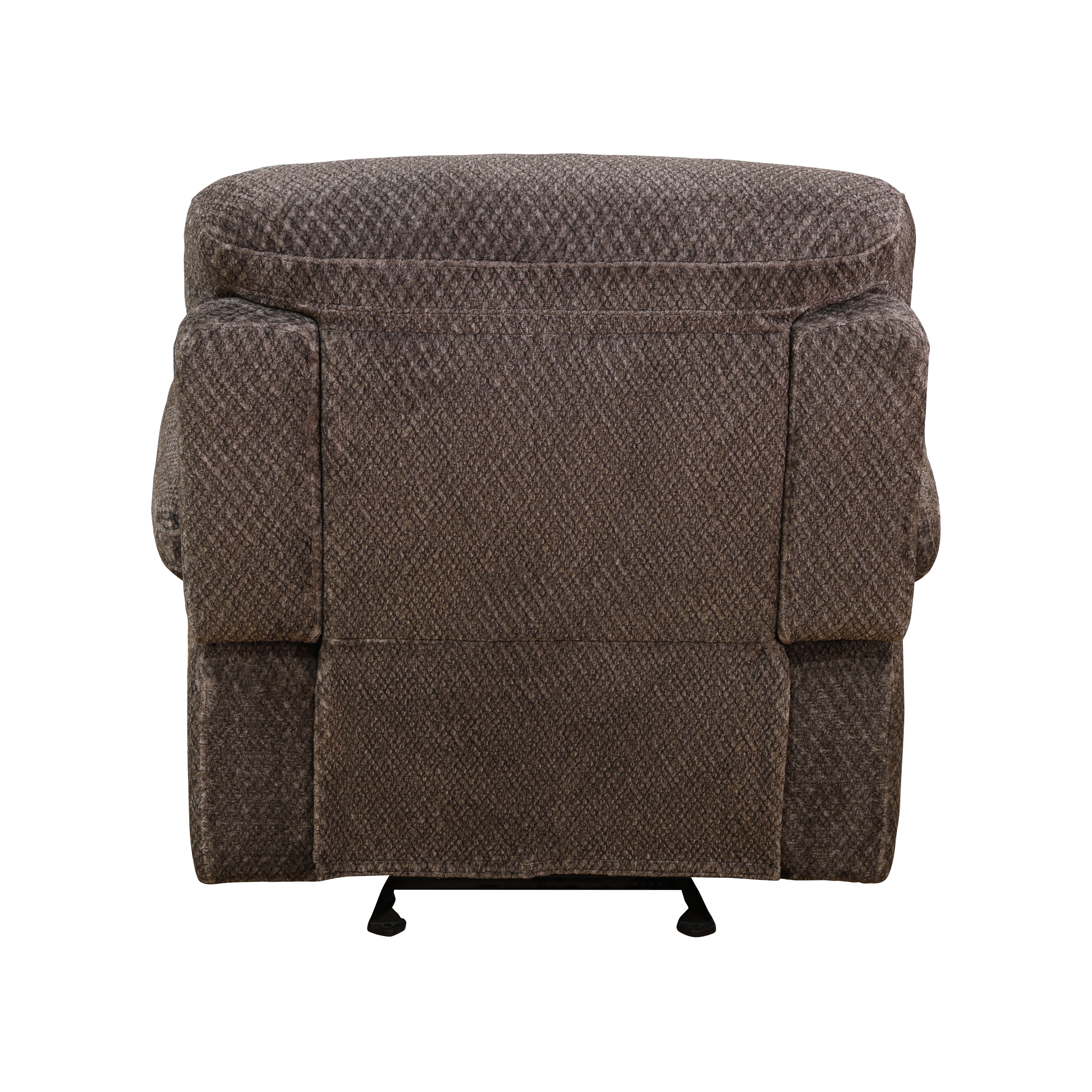 MAYEERTY Recliner Chair, Corduroy Fabric Reclining Chair with Adjustable Backrest for Living Room, Dark Brown