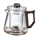 thumbnail image 2 of Tetera de vidrio de borosilicato de alta calidad, jarra de agua de 600 ml con colador, elegante tetera de hojas sueltas. Claro, 2 of 9