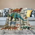 thumbnail image 2 of Nawypu  Alphabet Dinosaur Throw Blanket for Boys, Dinosaur Blanket for Toddler Boys Kids Warm Throw Blanket Dinosaur for Dinosaur Fans, 2 of 6