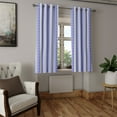 thumbnail image 2 of Ambesonne Striped Grommet Curtain, Nautical Anchor, 50" x 54", Lilac Purple, 2 of 6