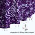 thumbnail image 6 of Purple Paisley Pattern Shower Curtain 84"x72" ,Bathroom Decorative Shower Curtains Set with 12 Hooks,Modern Waterproof Washable Shower Curtain, 6 of 6