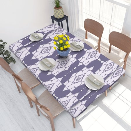 

Home Deluxe Tablecloth Seamless Pattern Background (105) Waterproof Elastic Rim Edged Table Cover- For Christmas Parties And Picnics 4ft