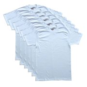 Kirkland Signature 6-Pack Mens Size Medium Crew Neck Short Sleeve Tee, White