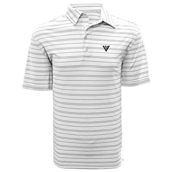 Levelwear TX50RR0001LCWHTBLK4XLG Deion Icon Stripe Polo, White Extra Large