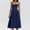 #1_Navy, variant on Womens Summer Sexy Spaghetti Strap Dress Sleeveless Tank Maxi Sundress A-Line T Shirt Dress Elastic High Waist Sundress Trends Lightweight Dresses Beach Vacation Dress