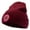 Maroon, variant on Pyramid Eye Embroidered 12 Inch Long Knitted Beanie - Heather Grey OSFM
