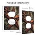 thumbnail image 3 of Vintage Rusty Stars Primitive Country Rustic Duplex Wall Plate 1 Gang Decorative Electrical Outlet Light Switch Cover Switchplate, 3 of 5