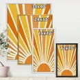 thumbnail image 4 of Designart 'Minimal Bright Shining Orange Sun Rays II' Modern Framed Canvas Wall Art Print, 4 of 5
