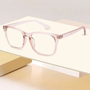 Forestwhale Transparent Square Frame Glasses for Men Women Retro Fashion Clear Lens Non-Prescription Eyeglasses Lightweight Multicolor Eyewear for Daily Outfits