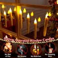 thumbnail image 2 of 12 Pcs Battery Operated Window Candles, Ivory LED Christmas Window Candles with Sensor Dusk to Dawn, Cordless Flameless Taper Candlestick with Battery & Suction Cup for Xmas Wedding Decorations, 2 of 7