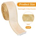 thumbnail image 2 of Single Face Velvet Wired Ribbon Gold Edged Polyester Back Ribbon for Bowknot Making White 2-3/8 inch(60mm) 10 yards, 2 of 6