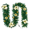 thumbnail image 1 of Hanging Ornaments No Light String Christmas Wreath 2.7 Meters Encryption With Decoration Garland Red Plant Rattan, 1 of 11