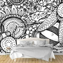 IDEA4WALL 6pcs Banksy Street Art Peel and Stick Wallpaper Removable Wall Murals Large Wall Stickers for Home Decoration, 100"x24"