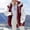 Wine, variant on Aoochasliy Ladies Winter Cardigan Plush Hooded Color Block Long Sleeve Cardigan Casual Jacket Coat Christmas