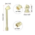thumbnail image 3 of 2 in 1 1/4" FNPT Dual Head Tire Chuck and Closed Ball Air Chuck Set Gold Tone for Car Bike, 3 of 6