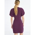 thumbnail image 4 of Scoop Women's and Women's Plus Sweater Dress with Puff Sleeves, Sizes XS-4X, 4 of 6