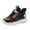 Black, variant on Otqutp Kids Lace Strap Sneakers Ankle Non Slip Running Sport Shoes Toddler Boys Outdoor Lightweight Breathable Casual Shoes