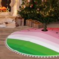 thumbnail image 6 of Rocae Watermelon for Christmas Tree Skirt with Pom Pom Trim for Holiday Party for Holiday Home Decor Indoor Outdoor-30", 6 of 7