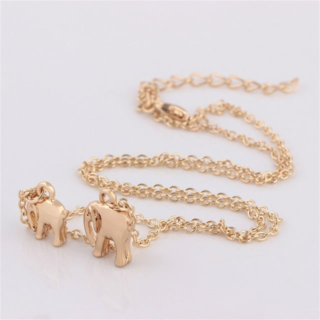 Xihbxyly Delicado Collar con Colgante de Dos Animales, Elegante Aleación, Acabado Brillante y Duradero, Ideal para Ir de Compras y Viajar, Ideal para Atuendos Casuales y Formales, Cadena de 44 + 5 Cm