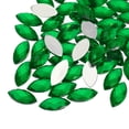 thumbnail image 1 of 100 Piezas de Gemas Acrílicas en Forma de Ojo de Caballo 7x15mm Rhinestones Artificiales de Fondo Plano para Manualidades DIY Boda Fiesta Verde, 1 of 7
