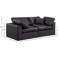 thumbnail image 3 of Meridian Furniture Comfy Black Faux Leather Modular Sofa, 3 of 10