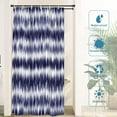 thumbnail image 3 of Indigo Blue Tie Repeat Pattern Decor Shower Curtain,White Dye Bathroom Decor Polyester Fiber Plastic Rings Quick-Drying Waterproof for Bathtubs/Bathroom, 72x36 inches, 3 of 6