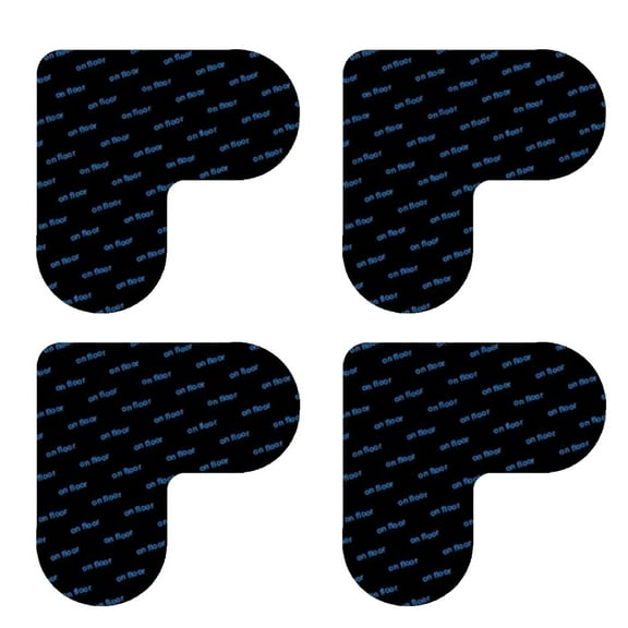 4PCS Black Rug Corner Gripper Washable Carpet Tape No Damage Double Sided Carpet Tape Rug Gripper Hold Rug Down