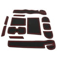 thumbnail image 1 of Center Console Mats, Odorless Anti Slip Flexible Front Console Organizer Pad 12PCS  For Car, 1 of 8