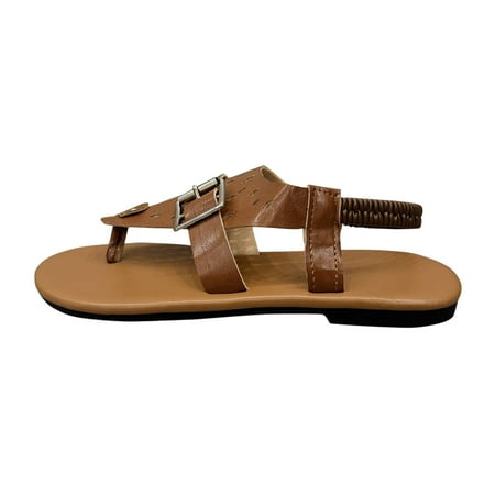 

EHQJNJ Female Womens Sandals Dressy Flat Thong Women s Summer Fashion Low Heeled Roman Flip Toe Sandals Elastic Sandals Black Sandals Women Dressy Flat Sandals Women Heels