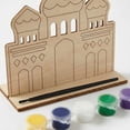 thumbnail image 5 of 2-Pack Paint Your Own Mosque Craft Kit Freestanding Wooden DIY Ramadan & Eid Decoration, 5 of 7