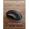 thumbnail image 3 of Ergonomic Wireless Keyboard and Mouse Combo, Rechargeable 4000mAh Backlit Keyboard with a Soft, Faux Lambskin Palm Rest, Wave Key, 3 of 9