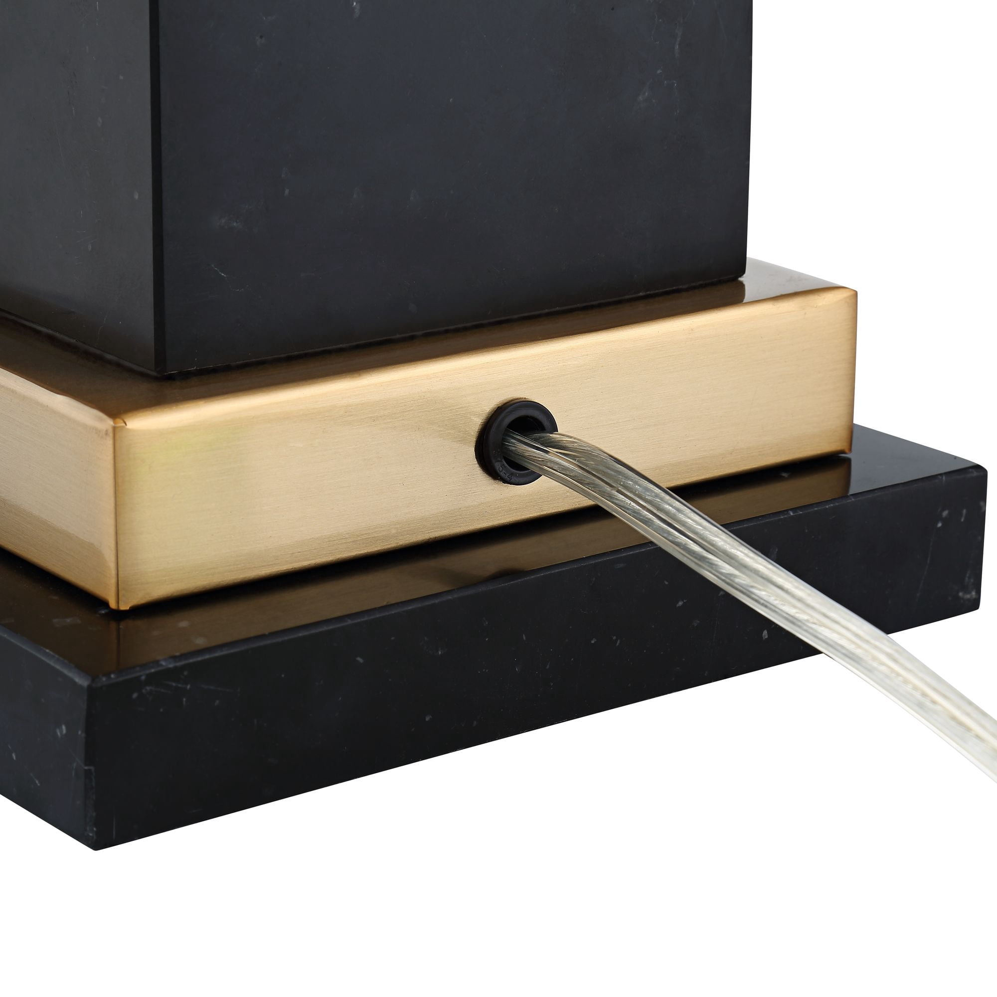Barnes and Ivy Georgetown Traditional Desk Lamp 28 1/2" Tall Warm Brass with USB Charging Port Black Shade for Bedroom Living Room Bedside Office Kids