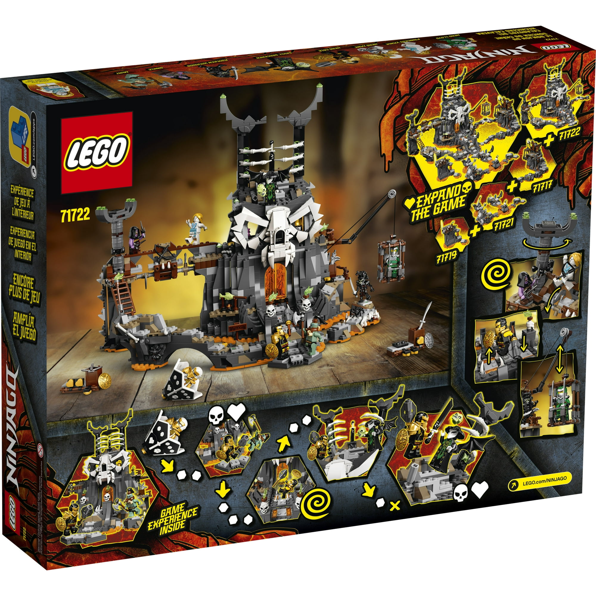 LEGO NINJAGO Skull Sorcerer s Dungeons 71722 Dungeon Playset Building Toy 1 171 Pieces Walmart