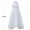 thumbnail image 2 of Hvyesh Women Tulle Cape Lightweight Hooded Cloak Bride Vampire Cosplay Costume for Halloween, 2 of 4