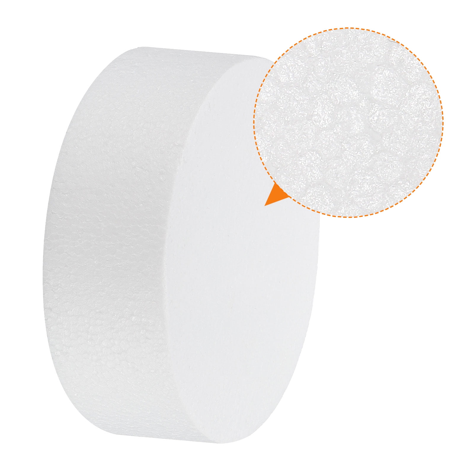 Uxcell Round Foam Cake Dummy 6 Inch x 2 Inch Circle Dummy Cake Set for Wedding Cakes, Birthday Cakes, Crafts 2 Pack
