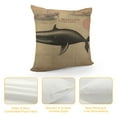 thumbnail image 4 of JEUXUS  Whale Throw Pillow Cover Decorative Pillowcase Sea Life Nautical Decor Sofa Couch Bed Throw Cushion Cover Decoration, 4 of 5