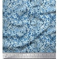 thumbnail image 1 of Soimoi Polyester Crepe Fabric Leaves & Floral Batik Print Sewing Fabric Yard 42 Inch Wide, 1 of 3