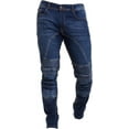 thumbnail image 3 of JuicyTrendz Men’s Motorbike Jeans – Motorcycle Riding Pants with Armor and Protective Lining for Safety Mid-Blue W34 x L32, 3 of 5