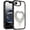 Black, variant on For iPhone 17E / 16E / SE4 Beautiful ANGEL Hearts Glitter Shimmer Diamond Edged Hybrid Case - Pink