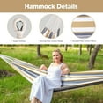 thumbnail image 3 of SUNCREAT 2 Person Hammock with Stand, Heavy Duty Free Standing Hammock with Stand Included, Coffee Stripes, 3 of 8