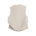 thumbnail image 3 of Fnnxeal Mens Lightweight Vest Utility Sleeveless, Beige Button Front Casual Vest with Pockets, Soft Cotton Rayon for Spring Fall Layering Relaxed Fit,Size XL, 3 of 6