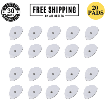 TechCare Massager Replacement Reusable 20 (10 Sets) Stick-on Electrode Self Adhesive Pads for Tens Unit Device- FDA 510(k) Cleared - 5 Years Limited Warranty