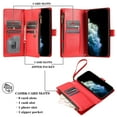 thumbnail image 4 of Compatible avec Étui Portefeuille pour iPhone 15, Fermeture Éclair Premium, Grand Espace, Étui à Rabat en Cuir PU, 4 of 5