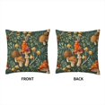 thumbnail image 3 of Woodland Mushroom Spray Velvet Throw Pillow Covers Sofa Pillowcase Car Square Throw Pillowcases Home Decoration 18x18Inch, 3 of 6