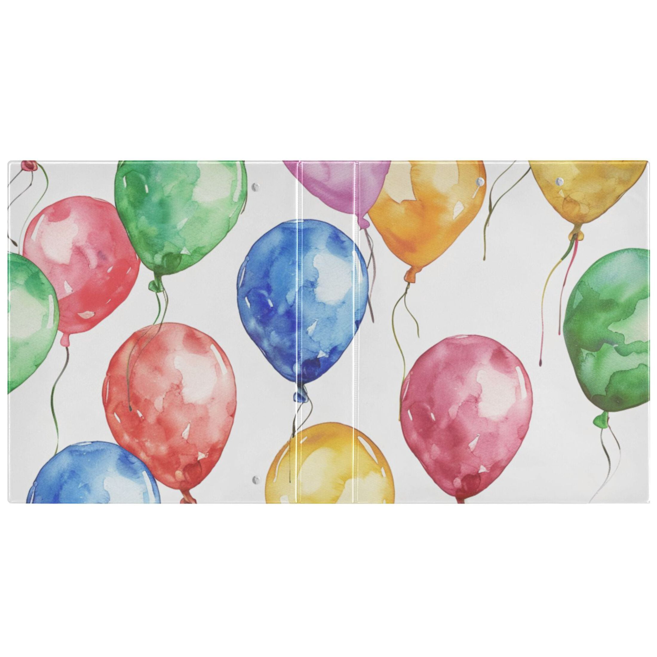 Balloons 3 Ring Binders 1.5 inch Hardcover File Folders with Interior Pockets A4 Size Organizer for School Office Hospital